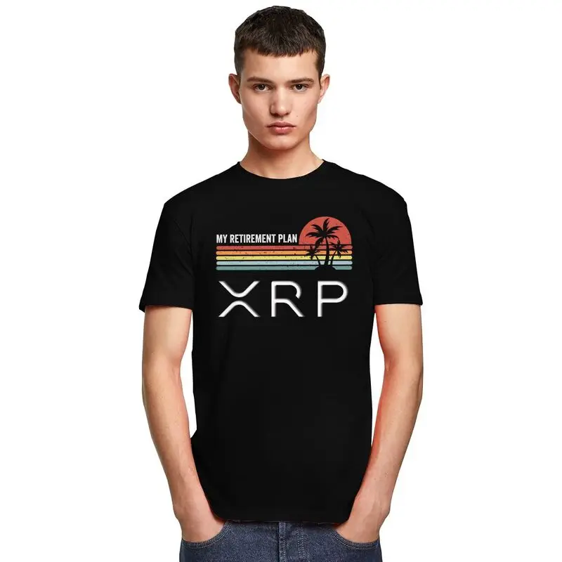 Новинка Мужская футболка Ripple XRP на пенсию с коротким рукавом 100% хлопок