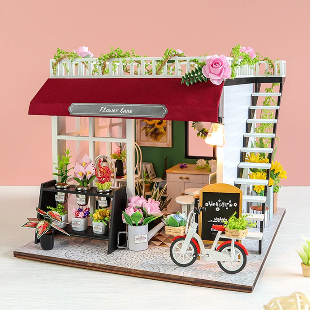 

Оригинальный миниатюрный кукольный домик «сделай сам», подарки на коттедж С Пылезащитным покрытием, подарки для взрослых на праздник