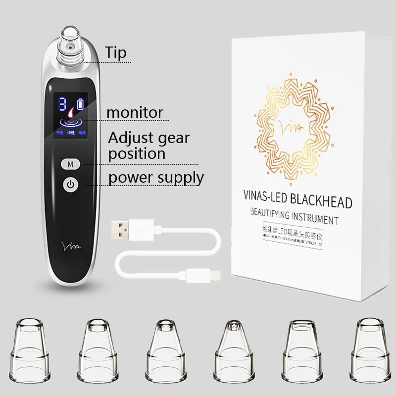 

Electric blackhead artifact to remove acne blackhead horny ultrasonic cleansing face wash instrument blackhead remover tool SU17
