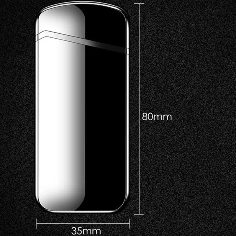Новый USB зарядка двойная зажигалка с аркой для сигарет ветрозащитный негорящий