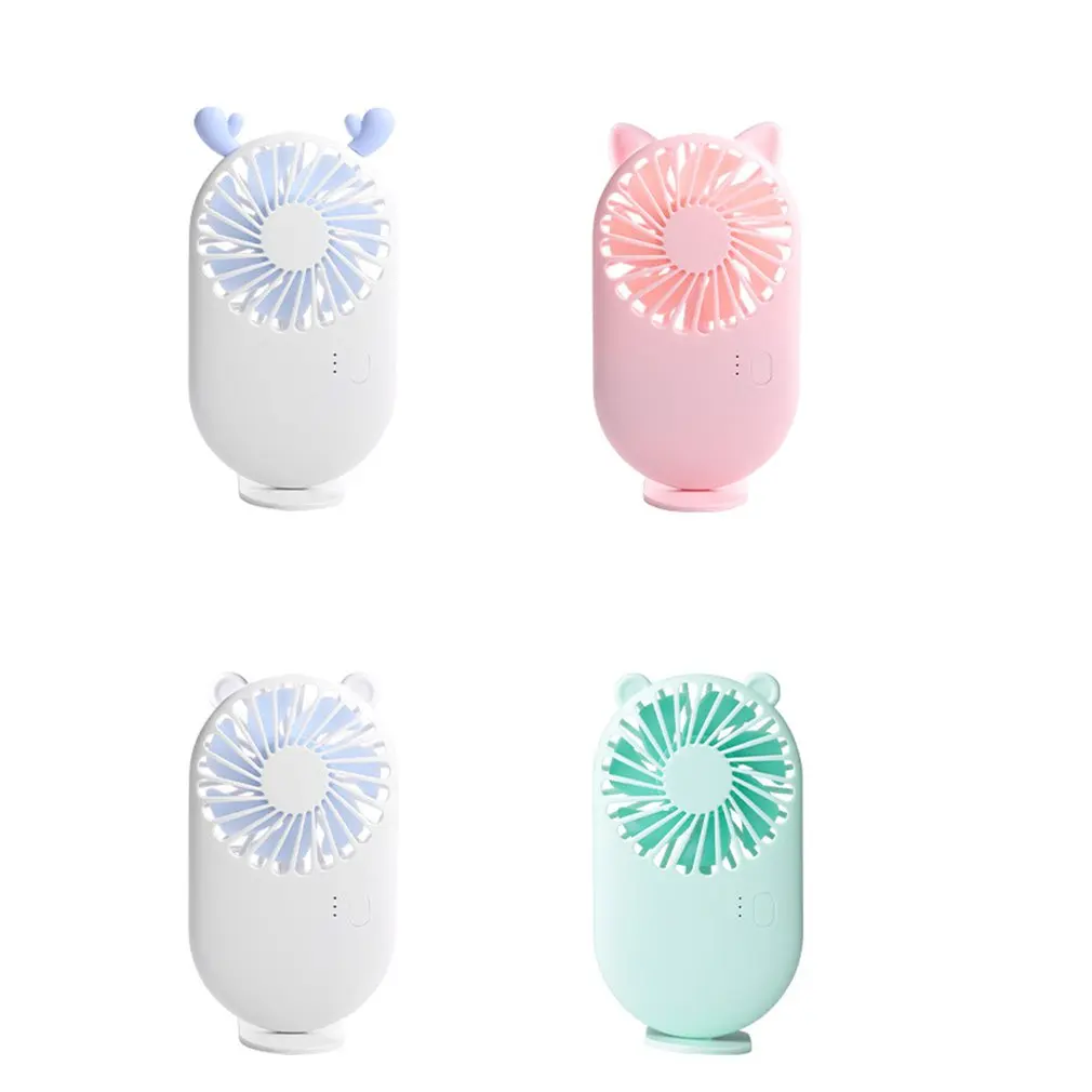 

Mini Portable Cartoon Pocket Handheld Small Fan USB Rechargeable Fans Air Cooler Conditioner For Office Outdoor Travel