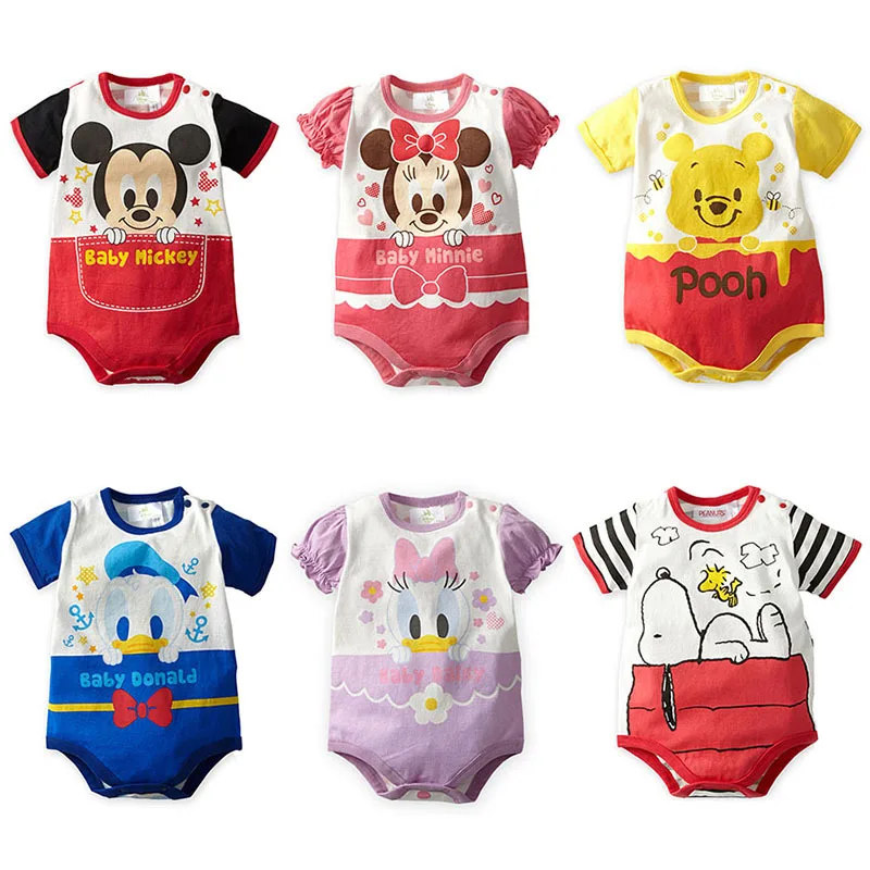 Одежда для маленьких девочек с Микки Маусом детские комбинезоны одежда