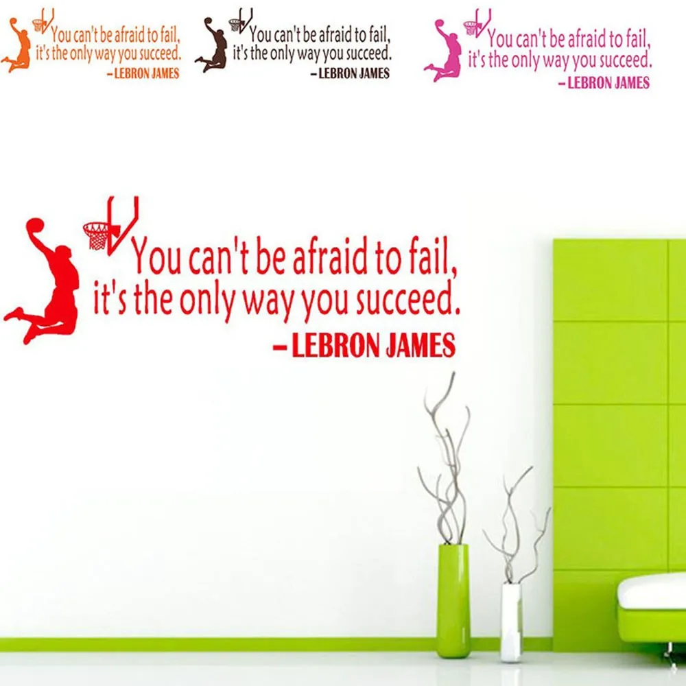 Наклейки на обои 1 шт. баскетбольная спортивная Настенная Наклейка крутой дизайн