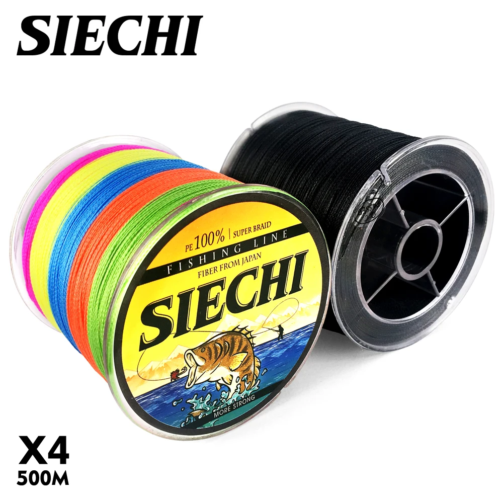 SIECHI многофиламентная рыболовная леска 500 м 547 ярдов плетеная PE для ловли карпа 12 15