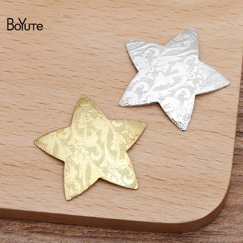 

BoYuTe (50 Pieces/Lot) 28MM Metal Brass Floating Star Materials Diy Hand Made Jewelry Accessories Wholesale