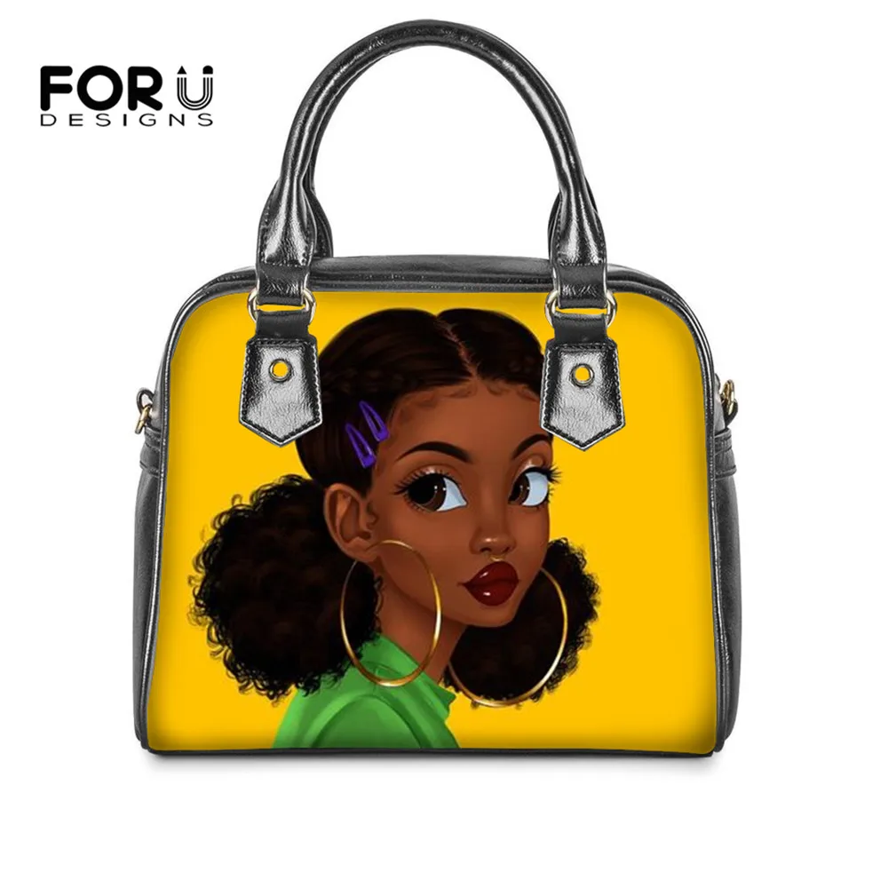 

FORUDESIGNS, милые африканские девушки, классические женские сумки на плечо, роскошные дамские сумочки, женская сумка-тоут из искусственной кожи,...