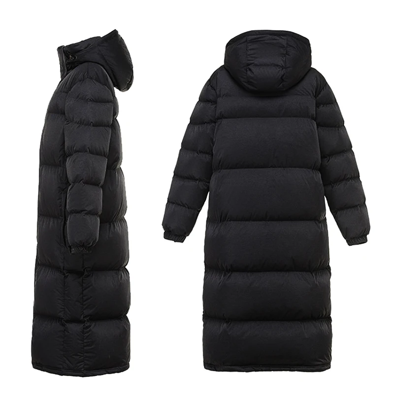 Fitaylor зимняя теплая Толстая удлиненная куртка с капюшоном перьями для женщин 3XL