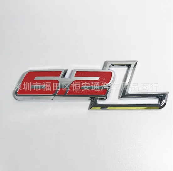 

Red Chrome 6.2L Emblem Car Fender Side Badge Decal Stickers Trunk Rear 150