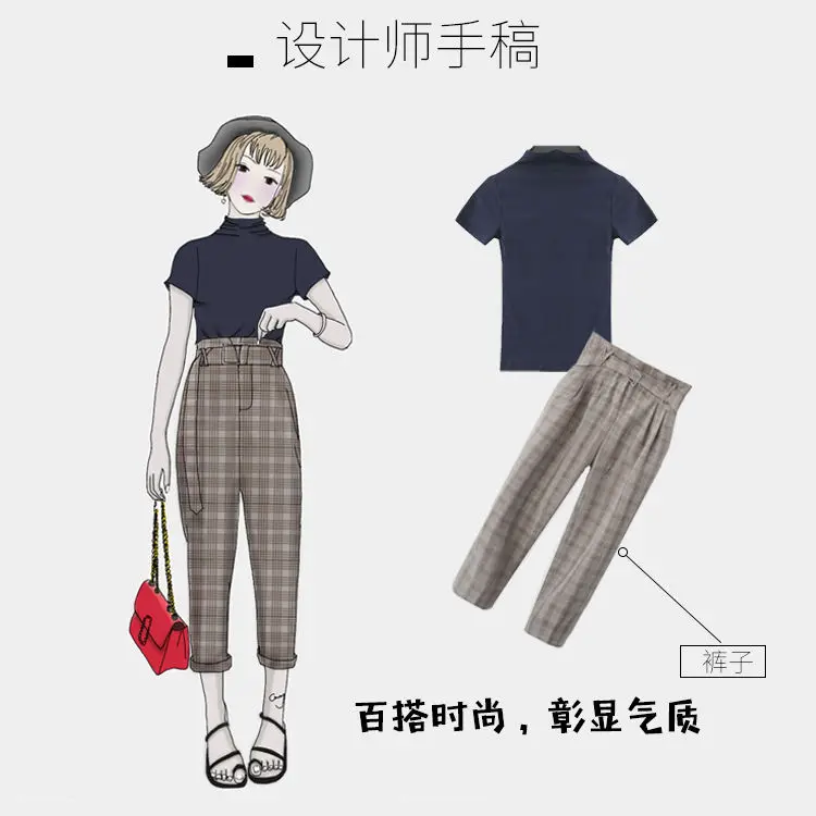 Женские футболки Женская водолазка с коротким рукавом весна/лето 2021 черная