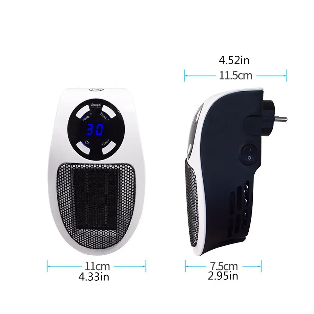 

Wall-Outlet Mini Electric Air Heater Powerful Warm Blower Fast Heater Fan Stove Radiator Room Warmer