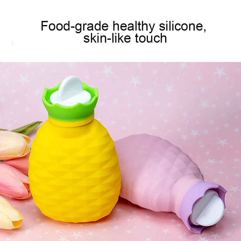 Экономичная силиконовая бутылка для горячей воды в форме ананаса грелка рук