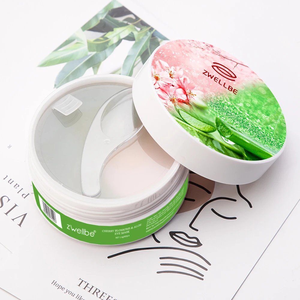 60pcs Cherry Blossoms &amp Aloe Collagen Eye Mask Face Anti Wrinkle Gel Sleep Patch Moisturizing Care | Красота и здоровье