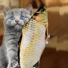 Мягкая Плюшевая 3D игрушка для домашних животных в форме рыбы, кошки, подарки, игрушки в виде рыбы, кошачьей мяты, мягкая подушка, кукла, имитация рыбы, игрушка для игр, игрушки для жевания домашних животных