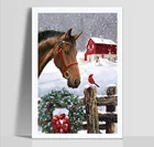 Алмазная живопись Nabi с лошадью, полная вышивка, алмазная вышивка с животными, вышивка крестиком, мозаика, Зимний Рождественский подарок ручной работы