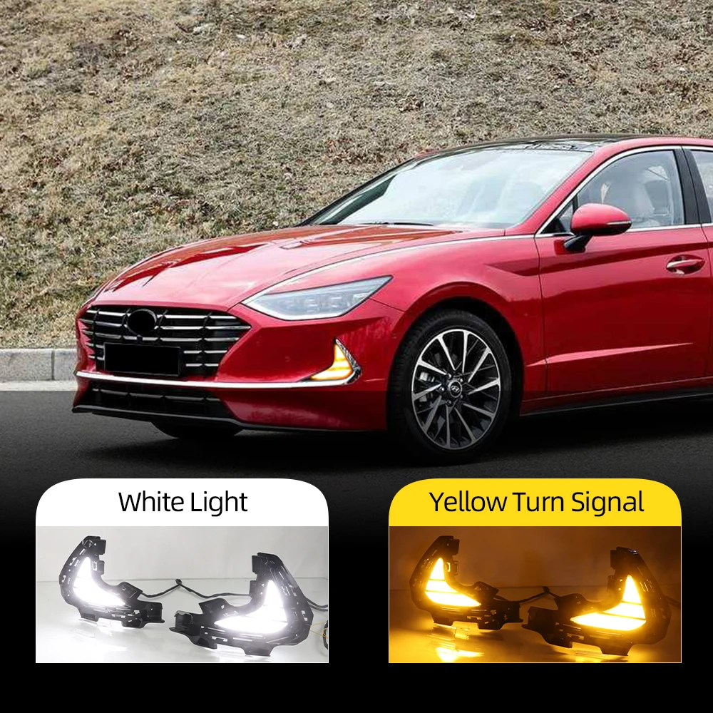 CSCSNL 2 шт Автомобильный светодиодный дневной светильник для Hyundai Sonata 2020 2021 DN8