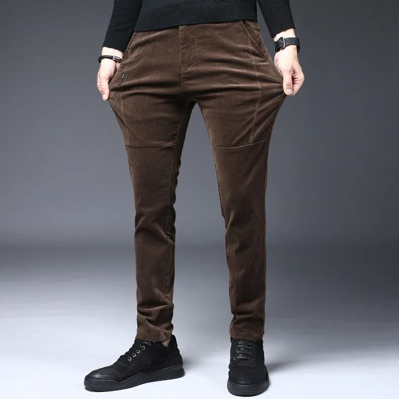 

Autumn Winte Corduroy Velet pants High waist Men's Pants Loose Straight men's casual pants Korean Style flannelette pants
