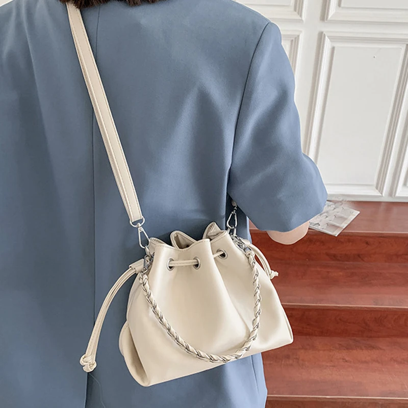 

2021 Fashion New Women Bucket Bags Casual Handbag High Quality Shoulder Messenger Bags