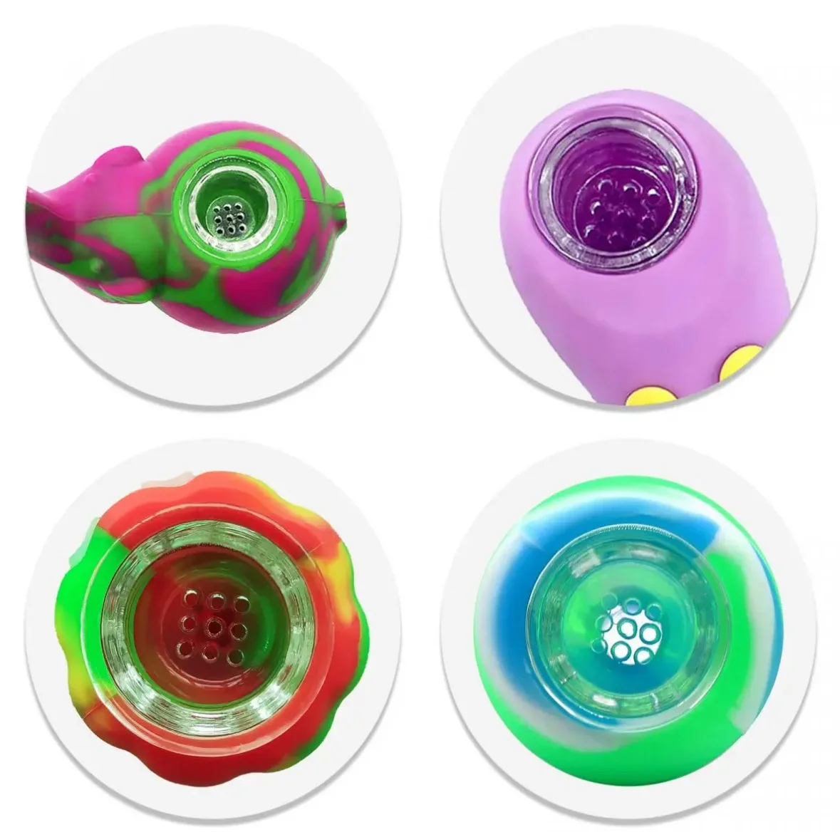 

2 Pack Glass Bowl Replacement for Various Pipes Dry Pipes and Silicone Bowls