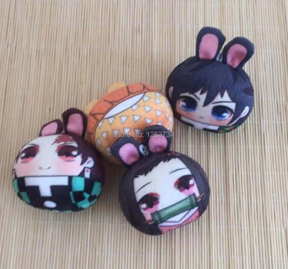 10 шт/партия демон убийца Kimetsu без Yaiba камадо Nezuko Tanjirou Hashibira Inosuke см плюшевый брелок