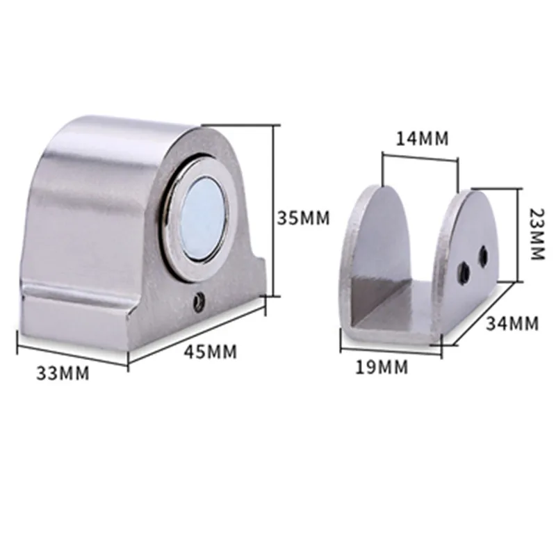 Магнитный ограничитель для стеклянной двери дверной из нержавеющей стали