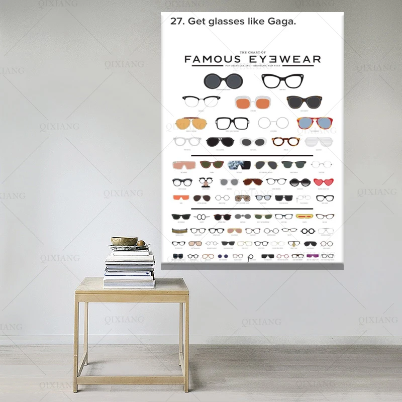 Очки энциклопедия коллекционная комната картина холст плакат настенное