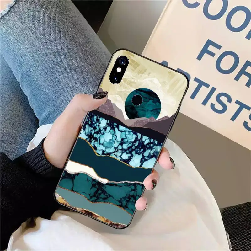 

Mountain Marble Moon aesthetics Phone Case For Xiaomi Redmi note 7 8 9 t max3 s 10 pro lite