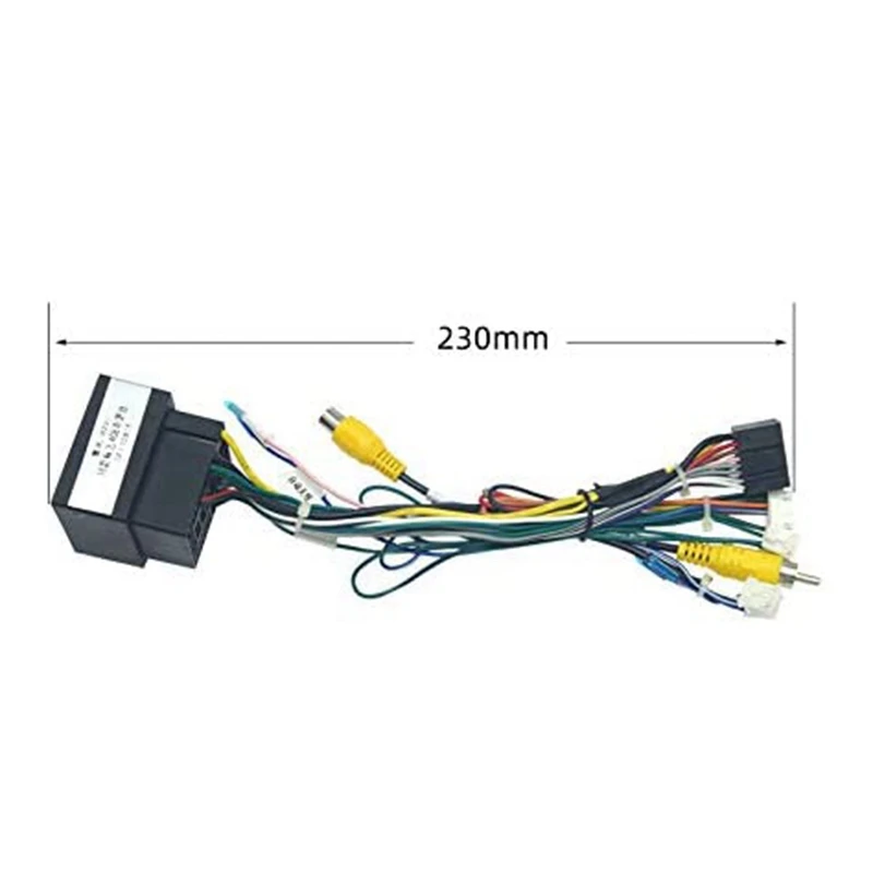 

Car 16PIN Audio Power Cord Radio Wiring Harness with Canbus Box for Peugeot 3008 2008 Citroen C4 C-Quatre C4L C3 XR C5
