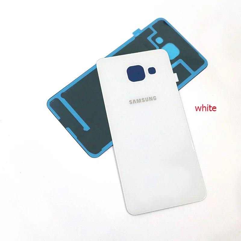 White Задняя крышка для samsung Galaxy A310 A310F, чехол для аккумулятора, 3D стекло, задняя крышка корпуса для Galaxy A3, чехол для задней двери, замена - Цвет: White