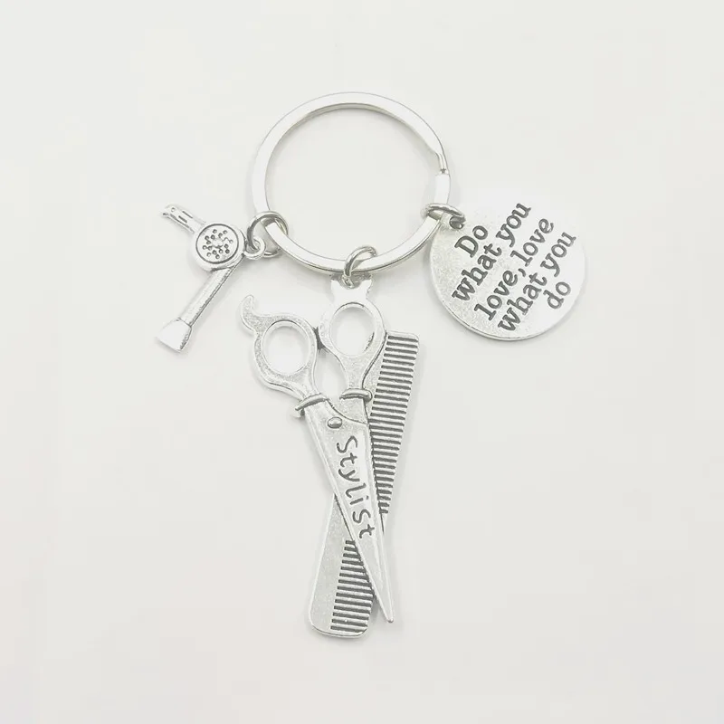 1 шт. ручная работа расческа ножницы фен брелок парикмахерские Подвески