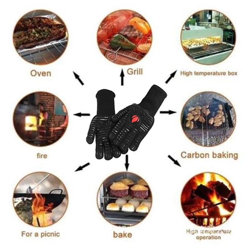 1 пара термостойких перчаток толстые силиконовые перчатки для приготовления