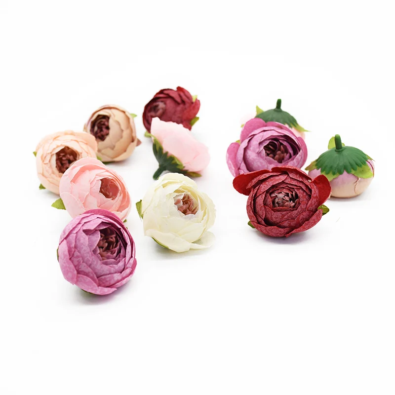 100pcs tea buds rose artificial flowers wedding home decoration accessories diy gifts box wrist crafts scrapbooking photo props free global shipping
