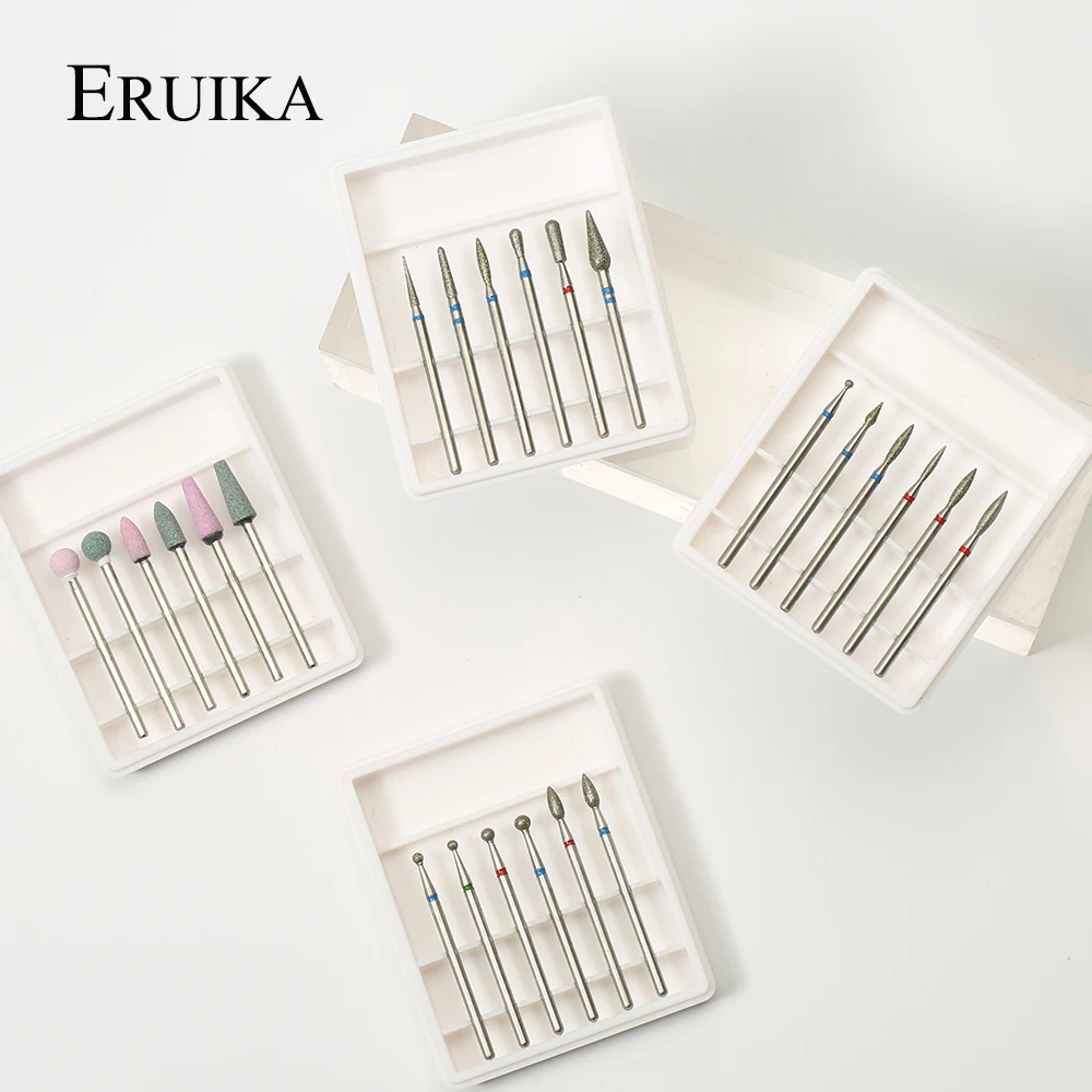 Набор Алмазных фрез для маникюра 6 шт. набор сверл фрезы аксессуары инструменты