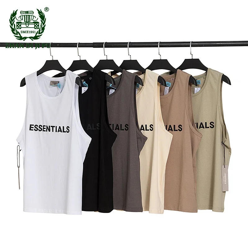 

Summer Fashion Essentials Vest Mens Letter Printing Cotton Sleeveless Shirt Streetwear Hip Hop Casual Sports Training Vest Tops