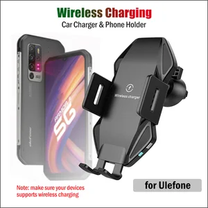10w fast car wireless charging stand for ulefone armor 5 5s 6 6s 6e 7 7e x 10 11 5g power 5 s automatic clamp car charger holder free global shipping