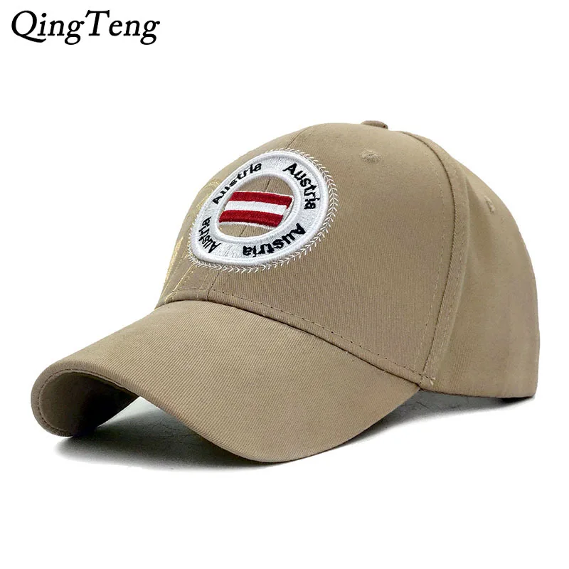 

100% Cotton 3D Embroidered Letters Austria Men'S Baseball Cap For Women Snapback Hat Casual Casquette Men Baseball Hat 2020 New
