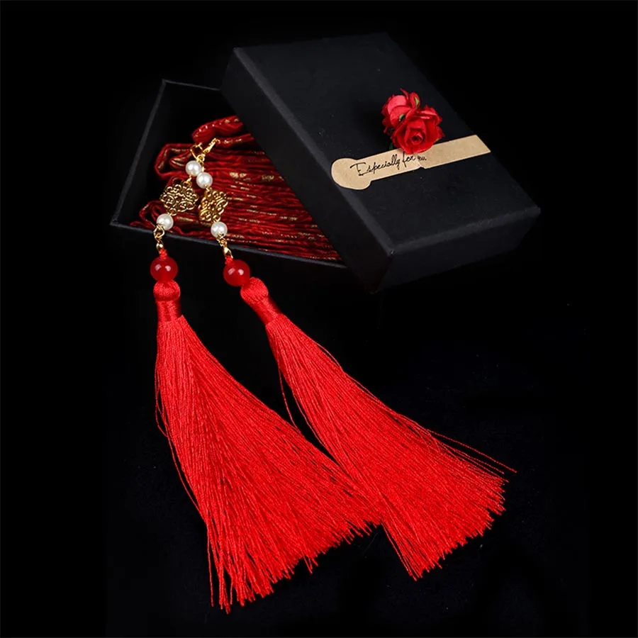 Ancient Chinese clothing headband antique headdress ribbon bronzing super fairy cloud crane tassel hair rope |