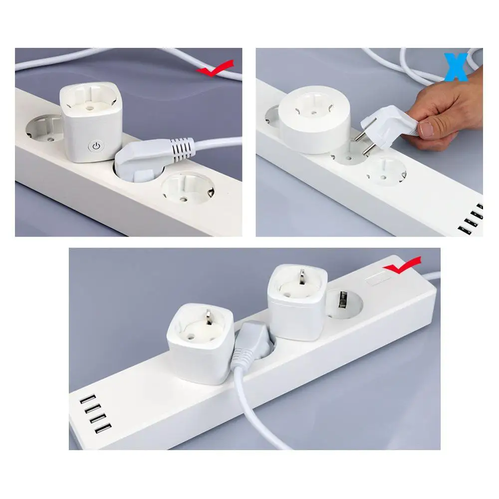 Умная розетка с Wi Fi управлением ЕС таймер 16А контроль энергии голосовое