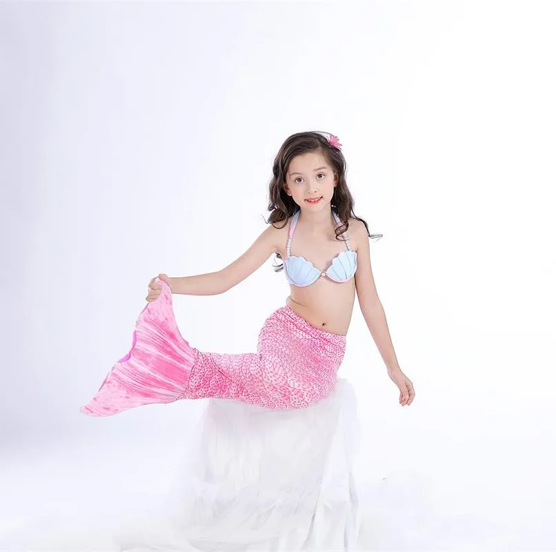 Купальный костюм Русалочки для девочек детский купальный Ариэль Хэллоуина