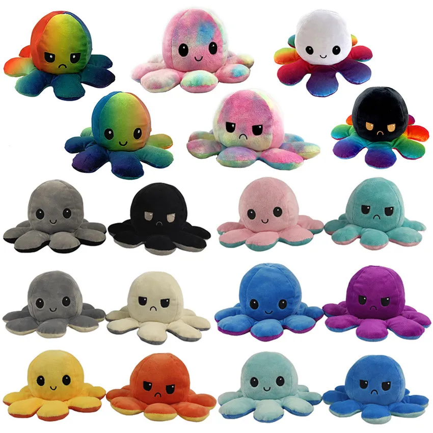 

Double-sided Mascot Toys for Children Plush Toys Colorful Animal Octopus Plush Toys for Girls Stuffed Toys Octopu Doll Peluches