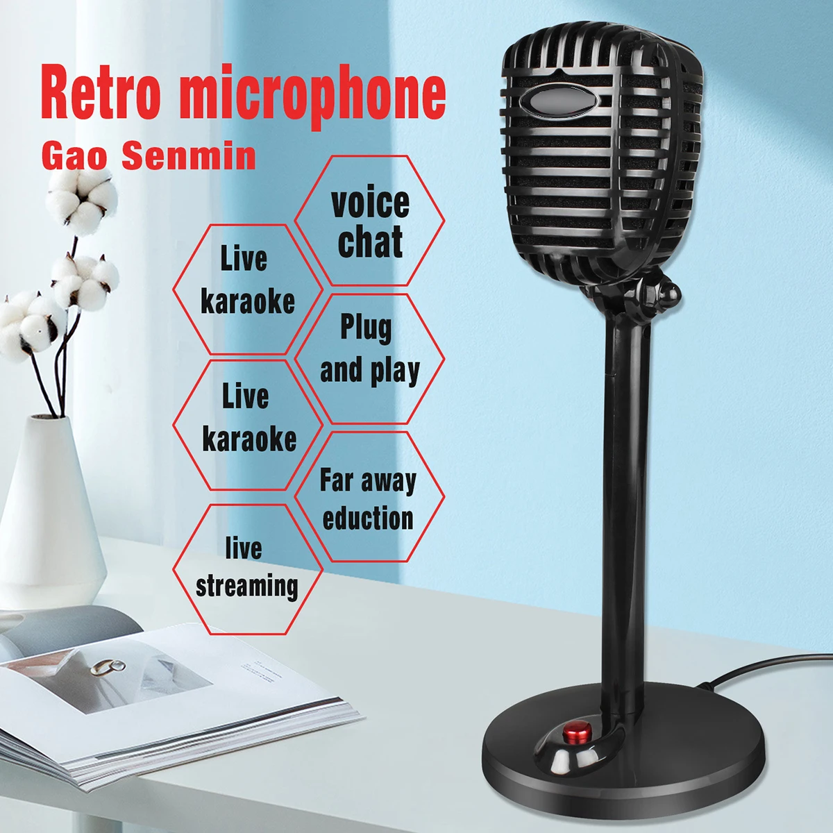 

New USB Condenser Microphone Driver-Free Microphone Condenser Microphones For Video Chat Conference Live Broadcast Dropshipping
