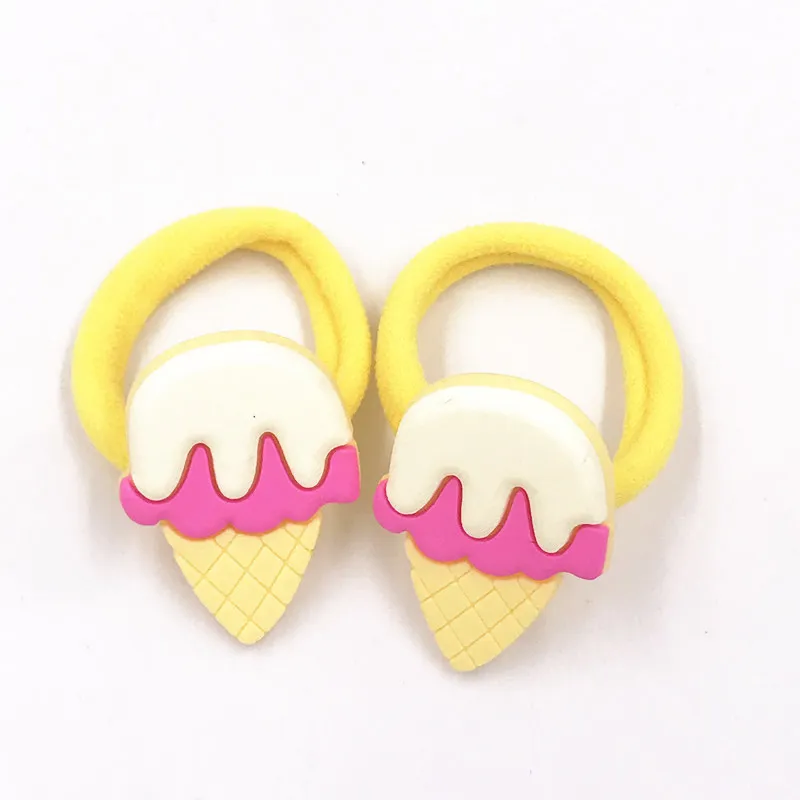 2 шт красочные головной убор ПВХ резинки для волос с Еда Торт Мороженое Сейлор Мун