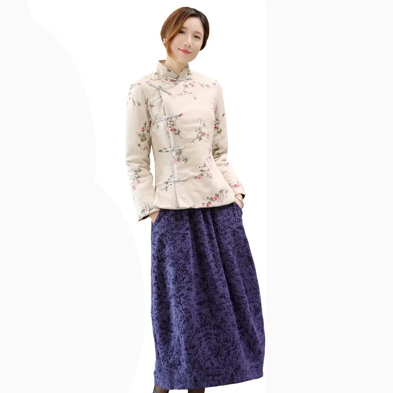 

Women's Warm Parkas China Vintage Parka Coat Hight Quality Female DIDUQIPAO New Winter Collection Fashionable Coat Jacket