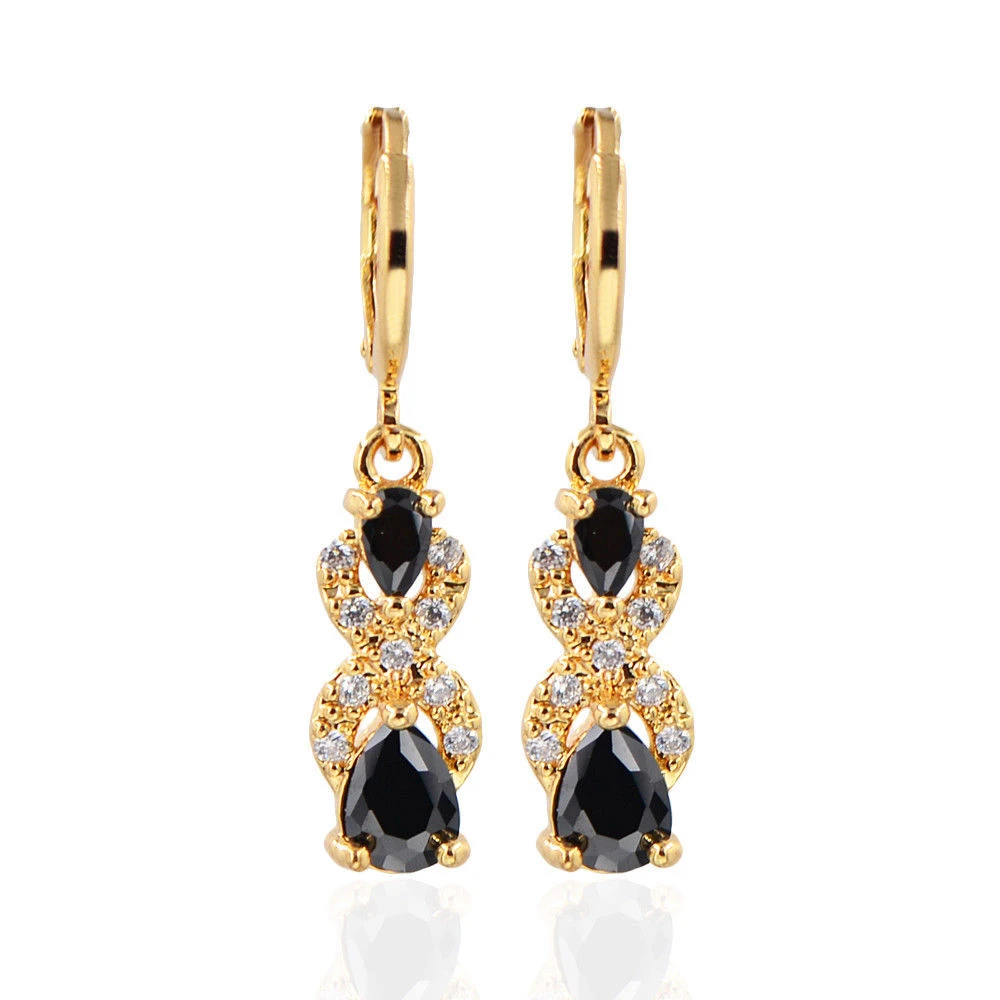 

Loredana Fashionable Delicate Purple Water Drop Dream Crystal Earrings For Women.Jewelry That Can Bring You Good Luck.