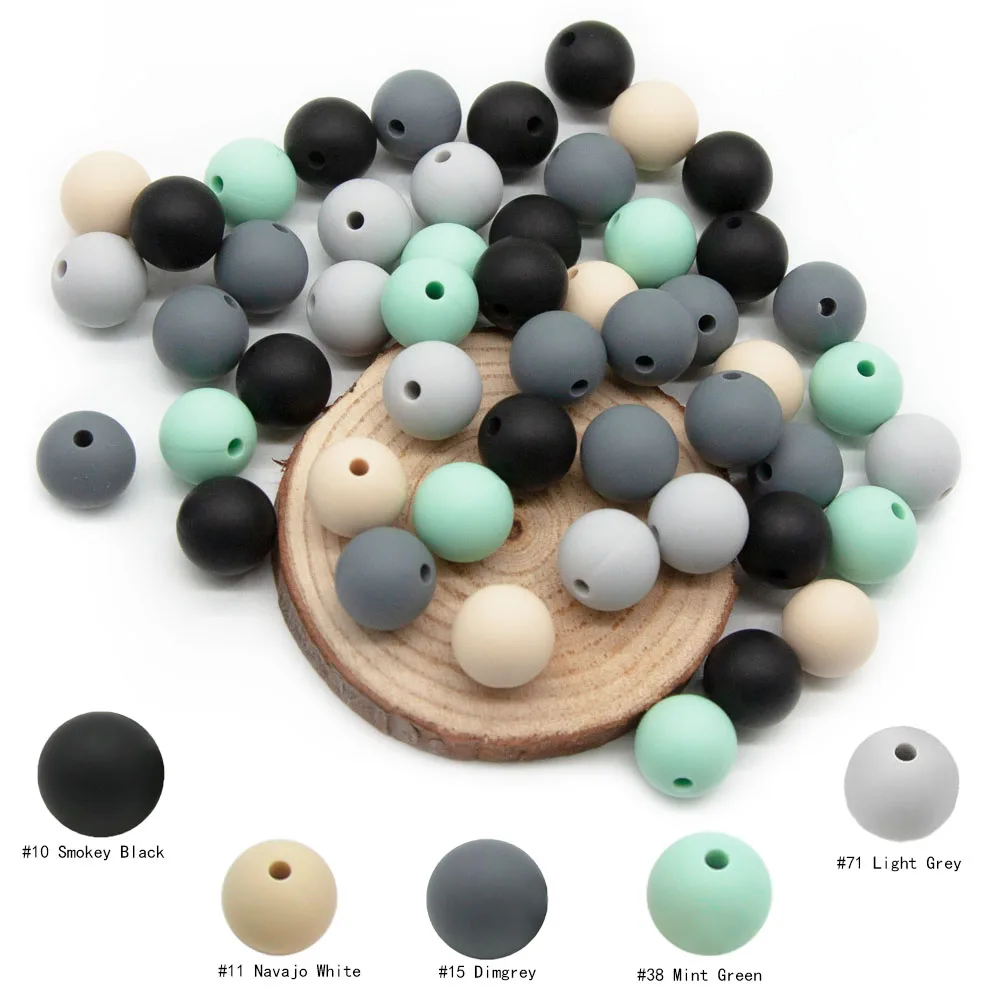 Грызунки для прорезывания зубов круглые силиконовые бусы мм 12 20 шт. | Мать и