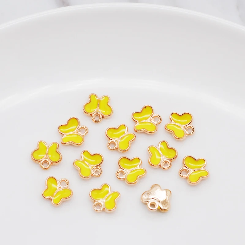 50 шт. маленькие милые Подвески в форме бабочки ювелирные изделия сделай сам