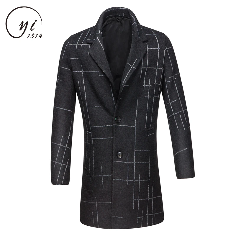 Ilregular в полоску из смеси шерсти пальто зимнее зауженное Для мужчин s твидовое