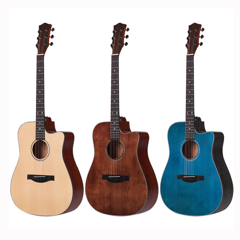 

Single Board Guitar 41 Inches Picea Asperata Mahogany Backplane Beginner Unisex