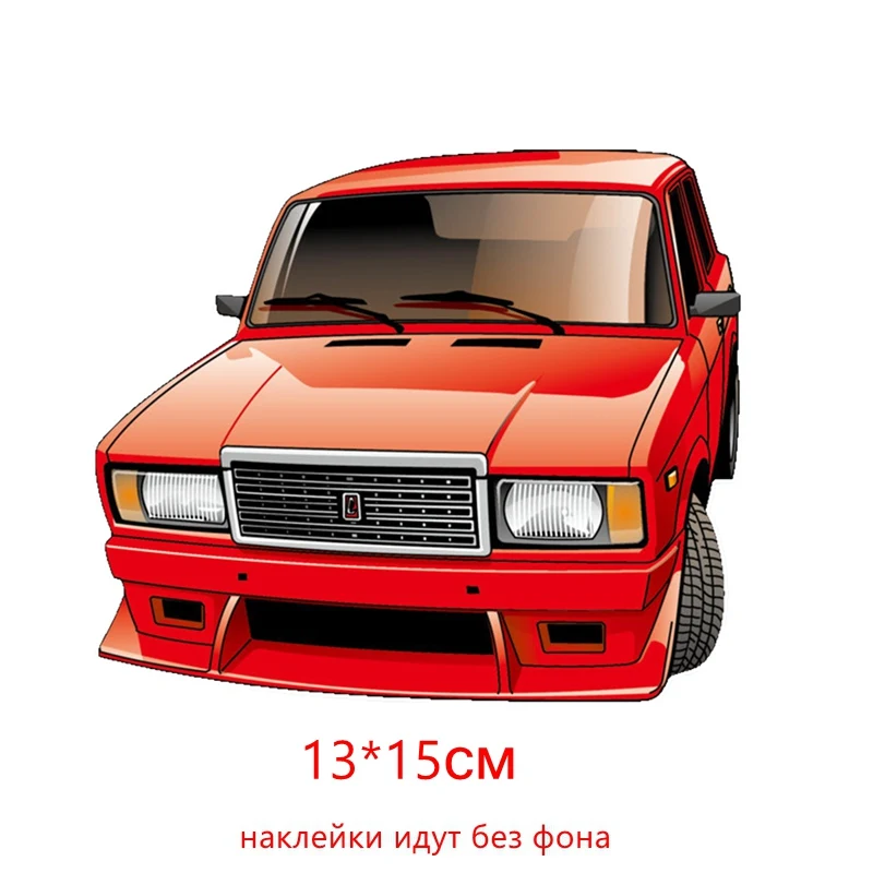 Tri mishki WCS675 15*13 см ВАЗ 2107 наклейки на авто ПВХ цветные стикеры мотоцикл акссесуары -