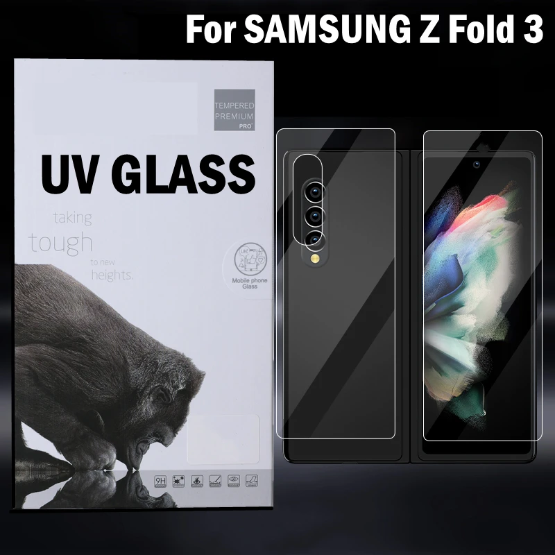 

2 в 1, закаленное стекло для Samsung Galaxy Z Fold3 Fold2