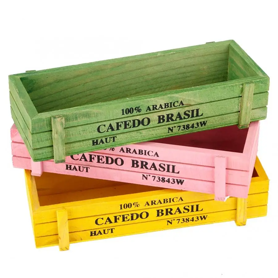 Строгальная коробка 3 шт домашний офис Настольный деревянный сочный цветочный